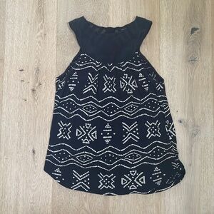 Lucky Brand tank- flowy, back buttons detail, beautiful neckline